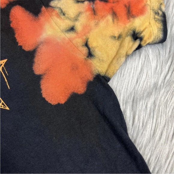 Jeffree Star Cosmetics Black Orange Tie Dye Logo T Shirt Size Small - Picture 10 of 13